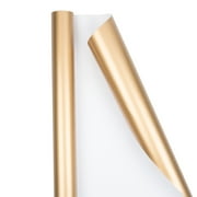 JAM Paper Gold Gift Wrap Paper, 25 sq ft.