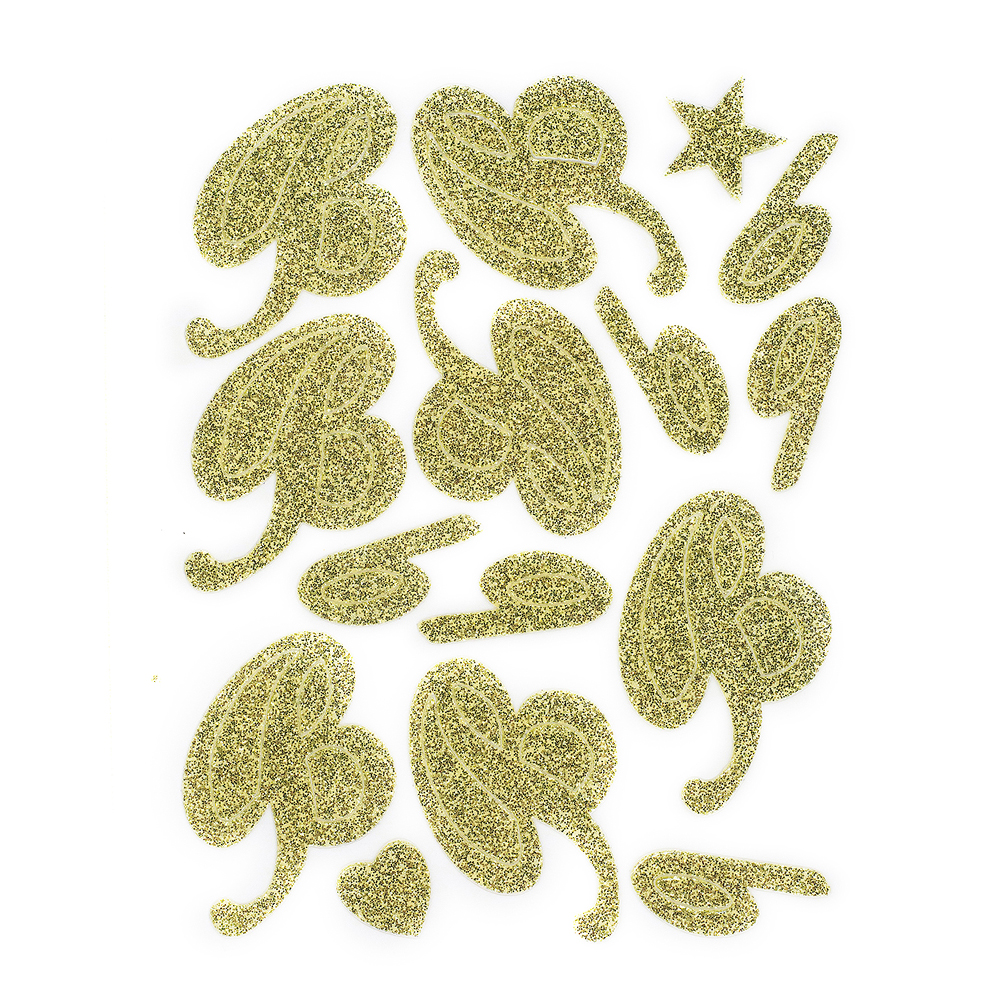 JAM Paper Gold Letter B Script Stickers, 14/Stickers - Walmart.com