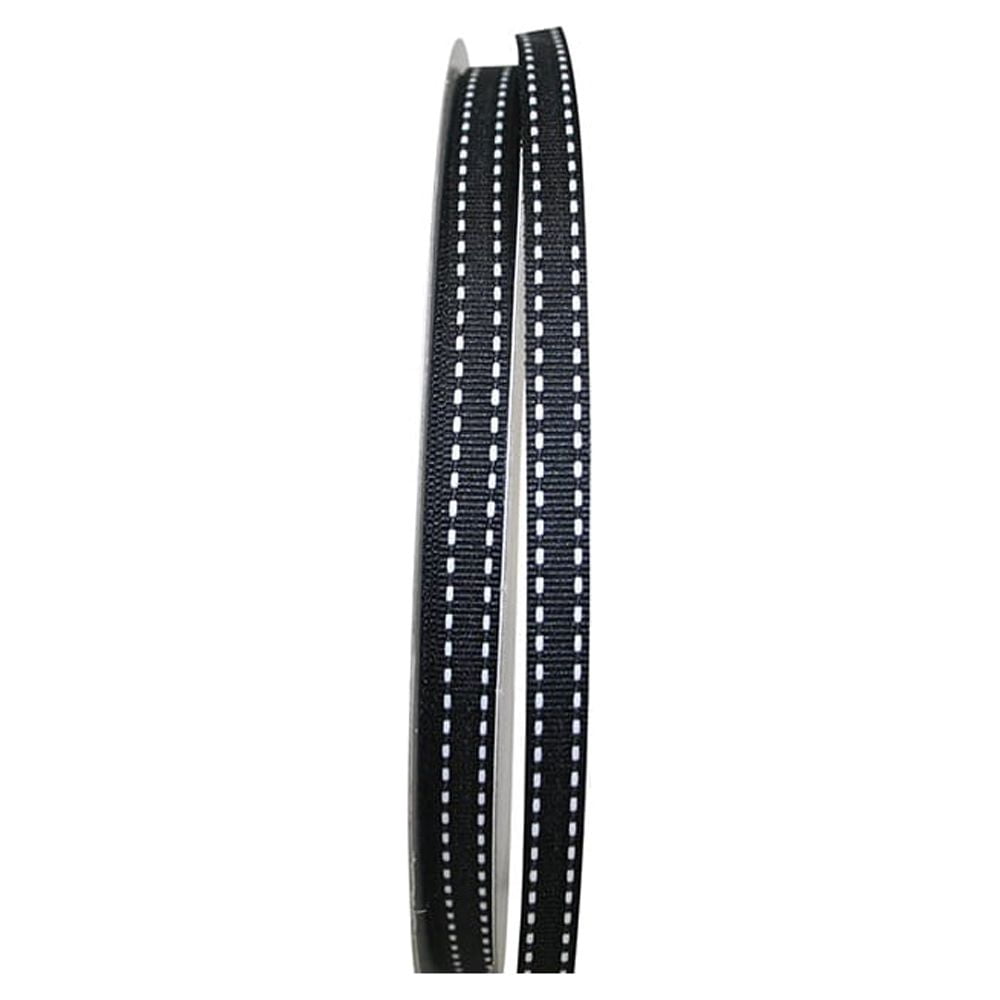 JAM Paper Grosgrain All Occasion Black Saddle Polyester Ribbon, 1800 x 0.37