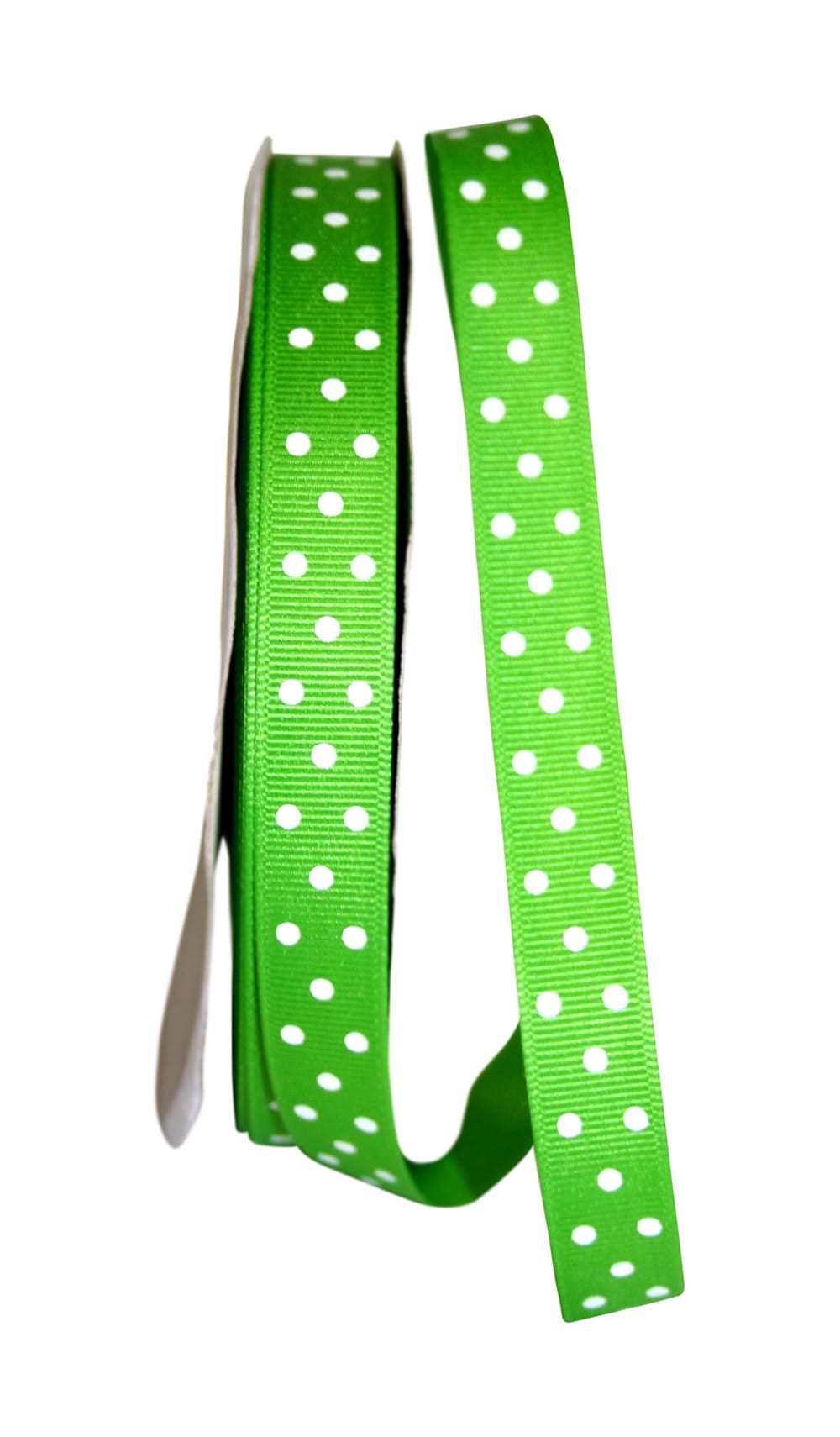 JAM Paper Grosgrain Polka Dot All Occasion Apple Green Polyester Ribbon, 1800" x 0.62"