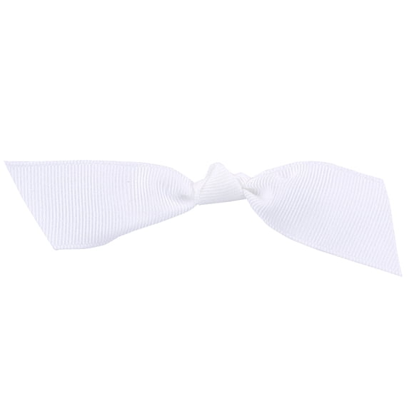 JAM Paper Grosgrain Twist Tie Flair Bows, White, 7/8 in, 100/Pack