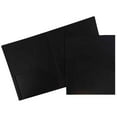 thumbnail image 1 of JAM Paper Heavy Duty Plastic 2 Pocket Extra Tough School Folders, Black, Bulk 48/Pack, 1 of 5