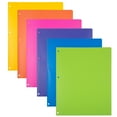 thumbnail image 1 of JAM Paper Heavy Duty Plastic 3 Hole Punch School Folders with Pockets, 6 per Pack, 1 of 5