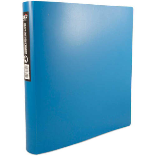 JAM Paper Heavy Duty Plastic 3 Ring Binder, 1.5", Blue, Sold