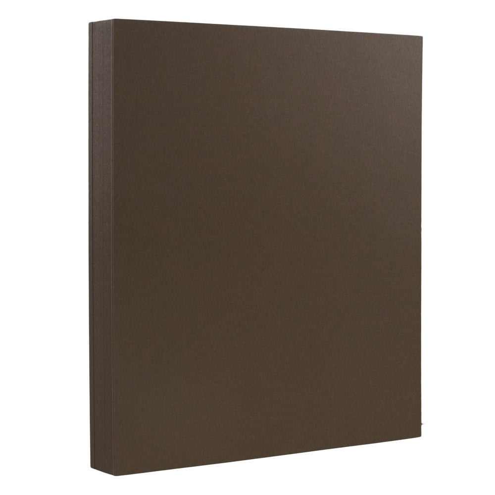 JAM Paper Heavyweight 100lb Cardstock, 8 1/2 x 11, , Chocolate Brown, 50 per Pack