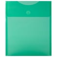 thumbnail image 1 of JAM Paper Hook & Loop Plastic Envelopes, 9 3/4 x 11 1/2, Green, 12 per Pack, 1 of 2