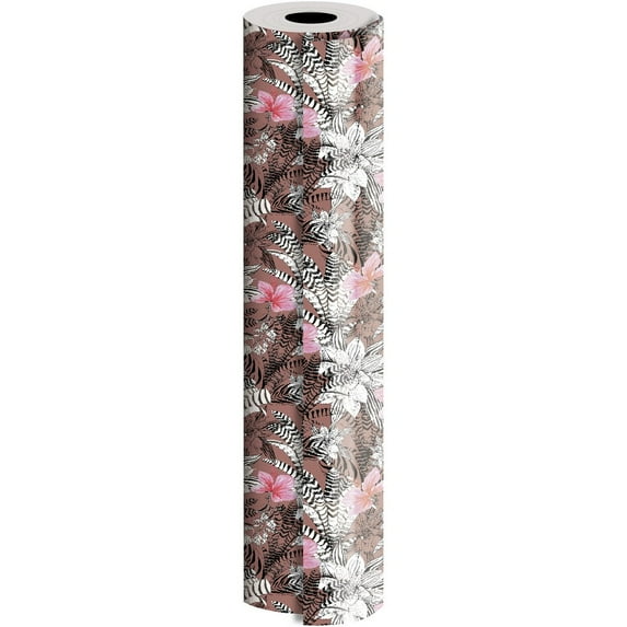 JAM Paper Industrial Bulk Wrapping Paper, 1/Pack, Bromeliad Gift Wrap, 520 Sq Ft (1/4 Ream)