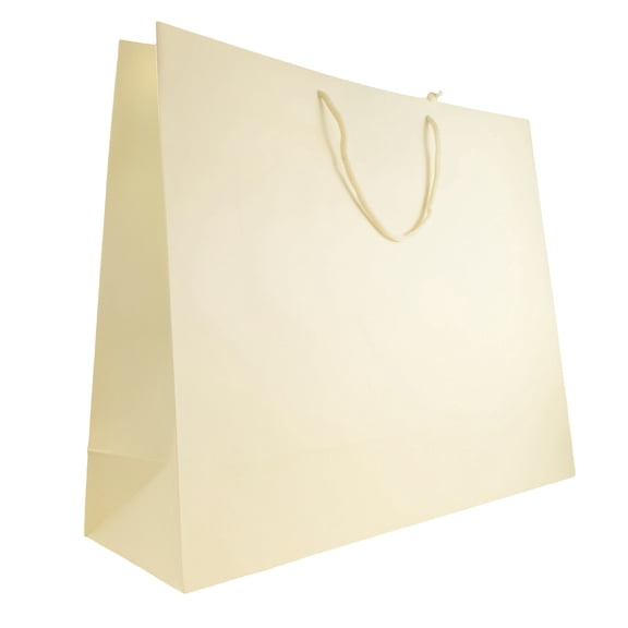 JAM Paper Jumbo Matte Gift Bags, Ivory, 20 x 16 x 6, 1/Pack