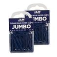 Paper Fastners Box JAM Paper Jumbo Paper Clips, Dark Blue, 2 Packs of 75, Large - Walmart.com