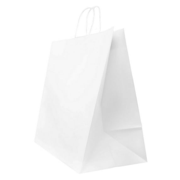 JAM Paper Kraft Gift Bag, 16 x 16 x 9, White, 1/Pack, XX, Large