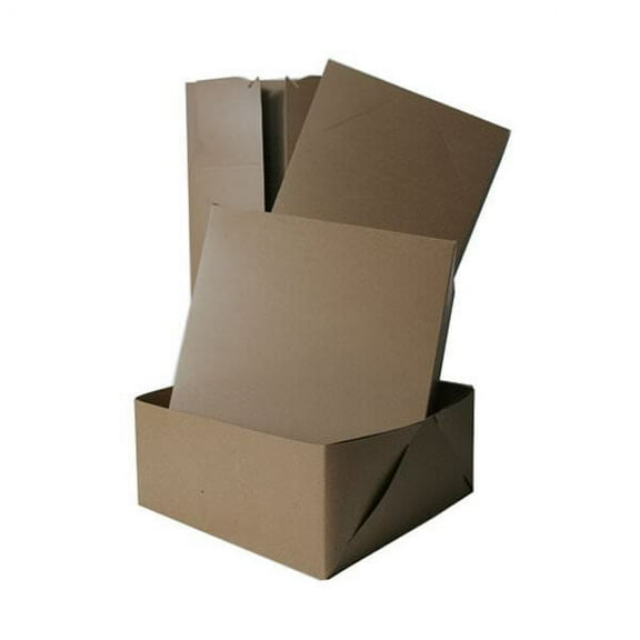 JAM Paper Kraft Gift Boxes, 12" x 12" x 5 1/2", Brown, Sold Individually