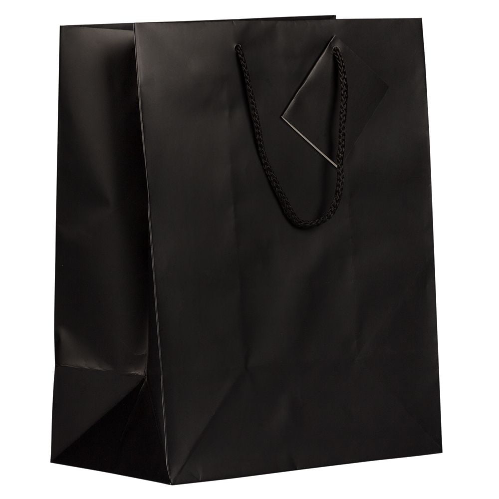  JAM Paper Heavy Duty Matte Horizontal Gift Bags - XL - 17 x 13  x 6 - Black Kraft Recycled - Sold Individually : Health & Household