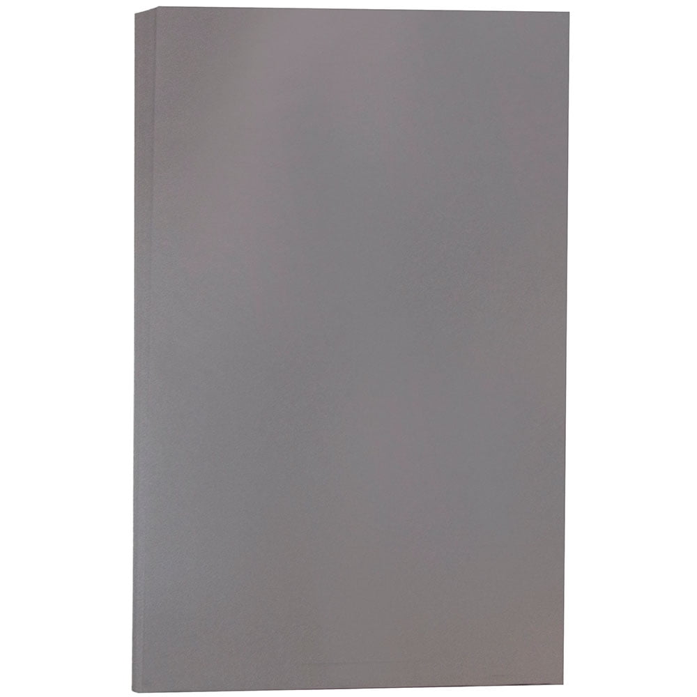 JAM Paper Legal Cardstock, 8 1/2 x 14, 80lb Dark Gray, 50 per Pack