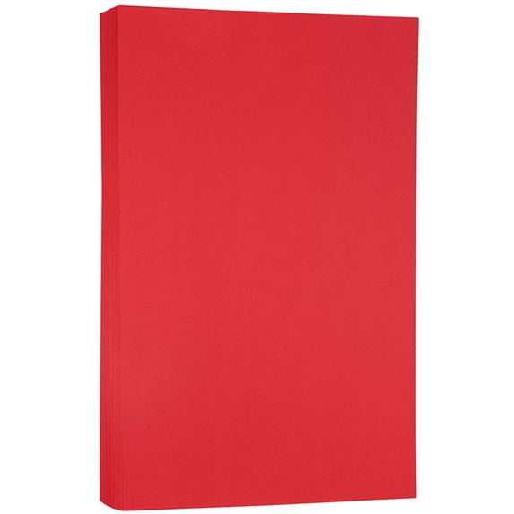 JAM Paper Legal Colored, 32lb, 8.5 x 14, Red Recycled, 500 Sheets