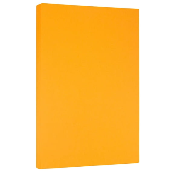 JAM Paper Legal Paper, 8.5x14, 24lb Orange, 100/Pack