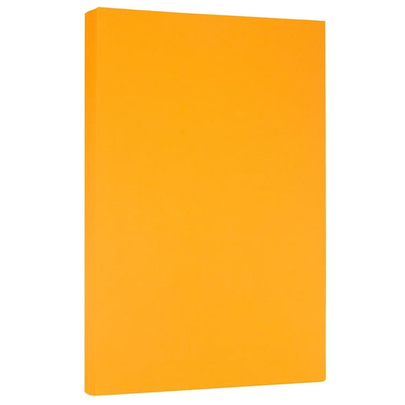 JAM Paper Legal Paper, 8.5x14, 24lb Orange, 100/Pack