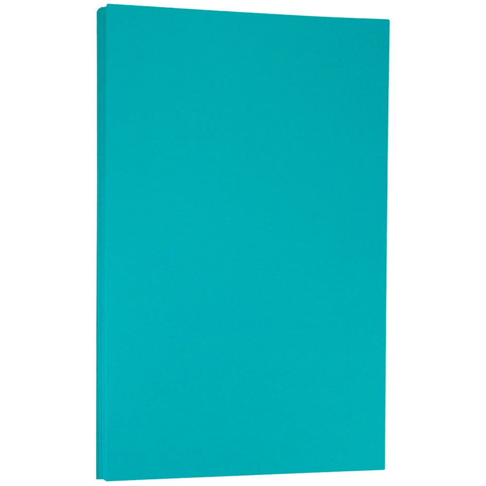 JAM Paper Legal Paper, 8.5x14, 24lb Sea Blue, 100/Pack