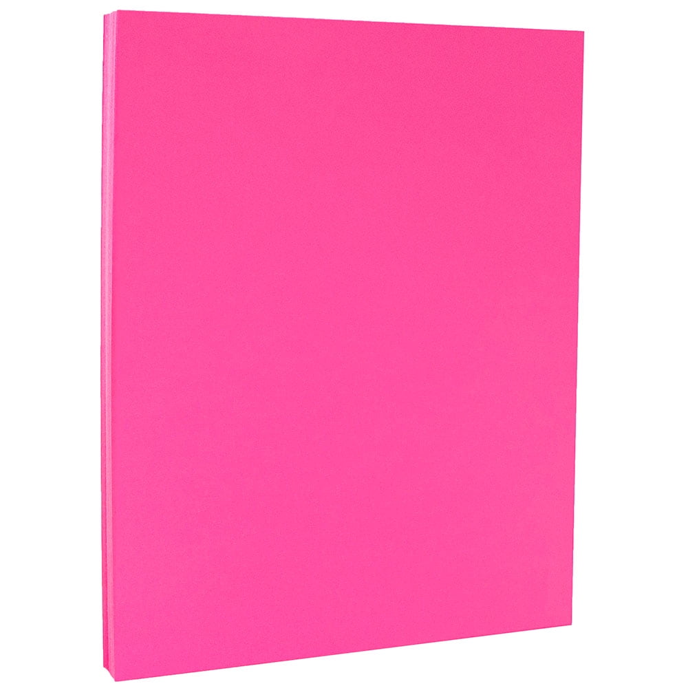 JAM Paper Letter Cardstock, 8 1/2 x 11, Fuchsia Pink, 65lb, 250 Pack