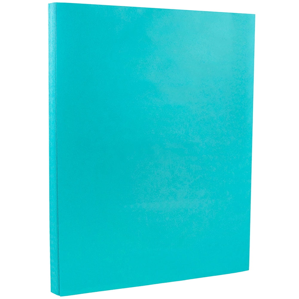 JAM Paper Letter Cardstock, Sea Blue, 8 1/2 x 11, 65lb, 250 per Pack