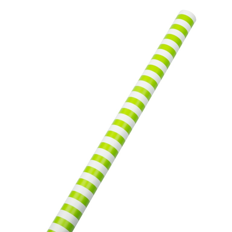 Jam Paper Gift Wrap - Glossy Wrapping Paper - 25 Sq ft - Lime Green - Roll Sold Individually