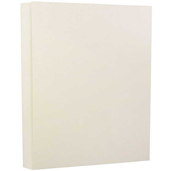 JAM Paper Linen Paper, 8.5x11, 32lb Natural White, 100 per Pack