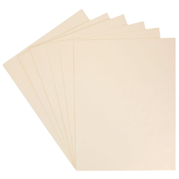 JAM Paper Linen Two Pocket Folders, Ivory, 6 per Pack