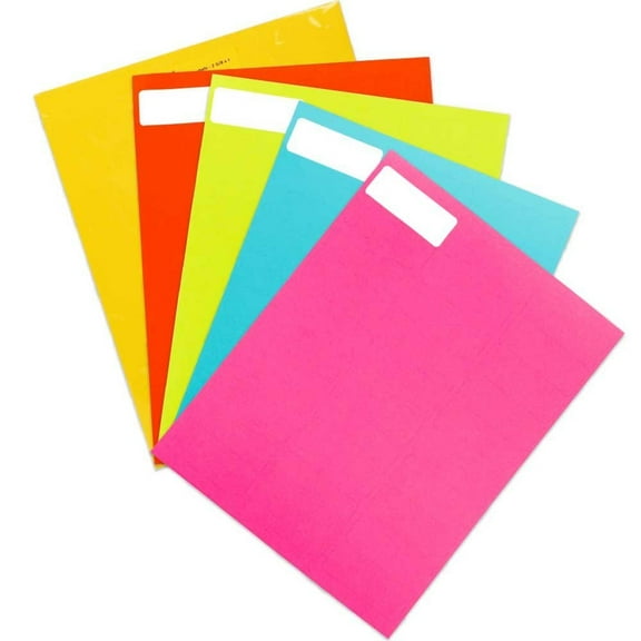 JAM Paper Mailing Address Labels, 1 x 2 5/8, 600/Pack, Assorted