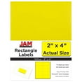 thumbnail image 1 of JAM Paper® Mailing Address Labels - Medium - 2 x 4 - Yellow - 10 Labels per Page/120 Labels Total, 1 of 1