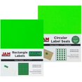 thumbnail image 1 of JAM Paper Mailing Labels, Combo Set, 1 x 2 5/8 Rectangle & 1 2/3 Circular, Neon Green, 1 of 1