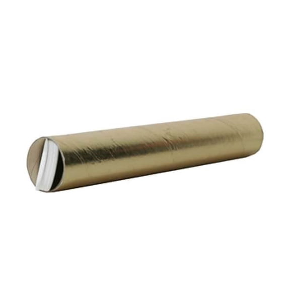 JAM Paper Mailing Tube, Cardboard, 2 x 6, Gold, 3/Pack