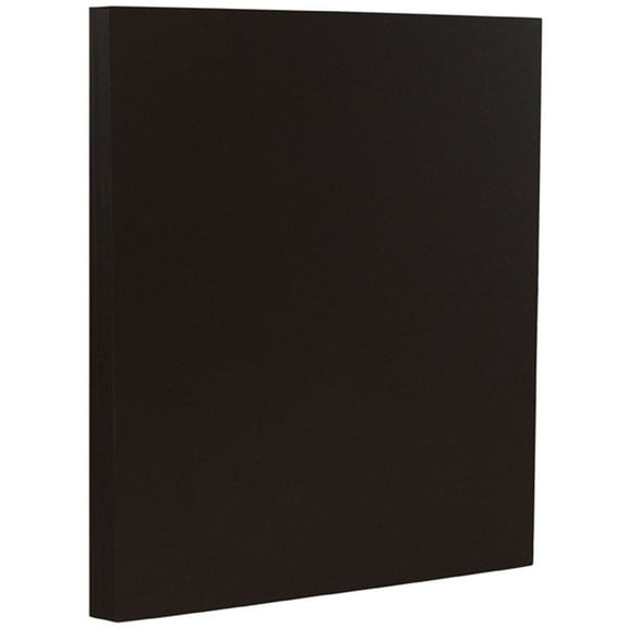 JAM Paper Matte 80lb Cardstock, 8 1/2 x 11, , Black Linen, 250 /Ream