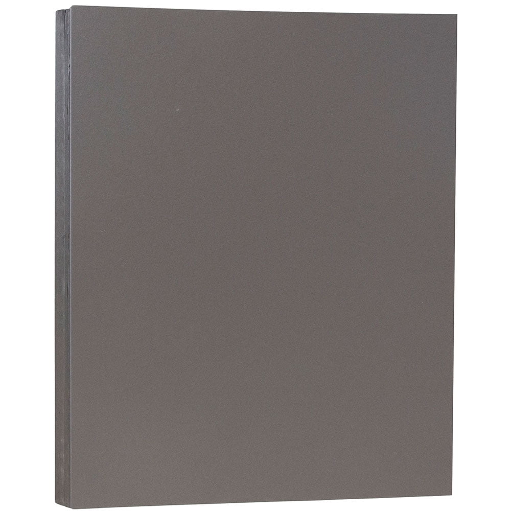 JAM Paper Matte 80lb Cardstock, 8 1/2 x 11, , Dark Gray, 50 per Pack