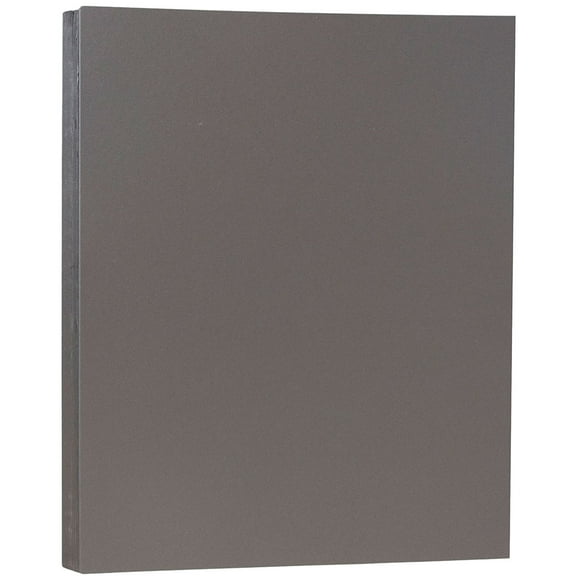 JAM Paper Matte 80lb Cardstock, 8 1/2 x 11, , Dark Gray, 50 per Pack