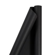 JAM Paper Matte Black Holiday Gift Wrap Paper, 25 sq ft.