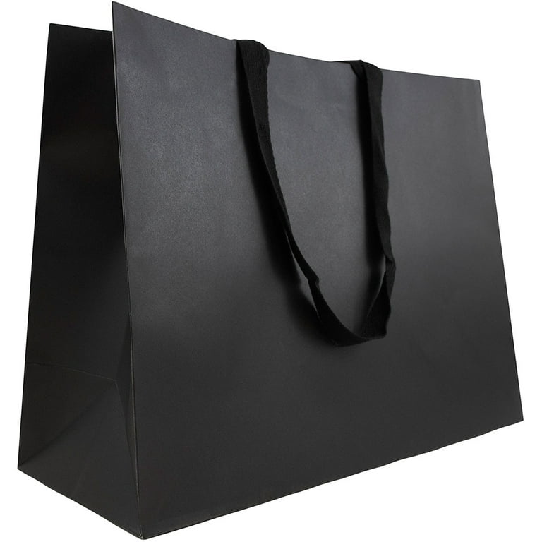 EUSOAR Black Gift Bags, 12 Pack 16x 6x 12 Extra Large Paper Shopping  Bags with Handles, Heavy Duty Kraft Paper Merchandise Bags Bulk, Party,  Favor