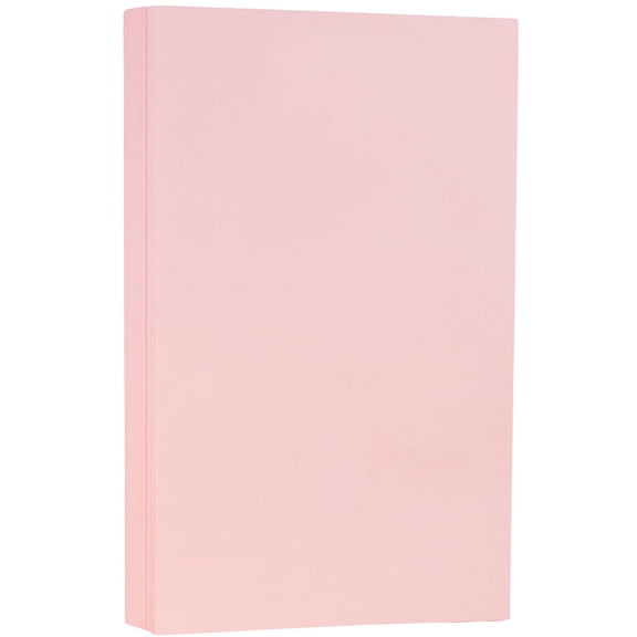 JAM Paper Matte Legal Paper, 8.5 x 14, 32lb, Baby Pink, 50/Pack