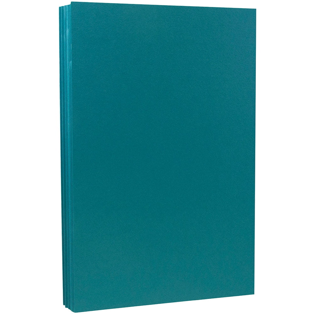 JAM Paper Matte Legal Paper, 8.5x14, 32lb Teal, 50 per Pack