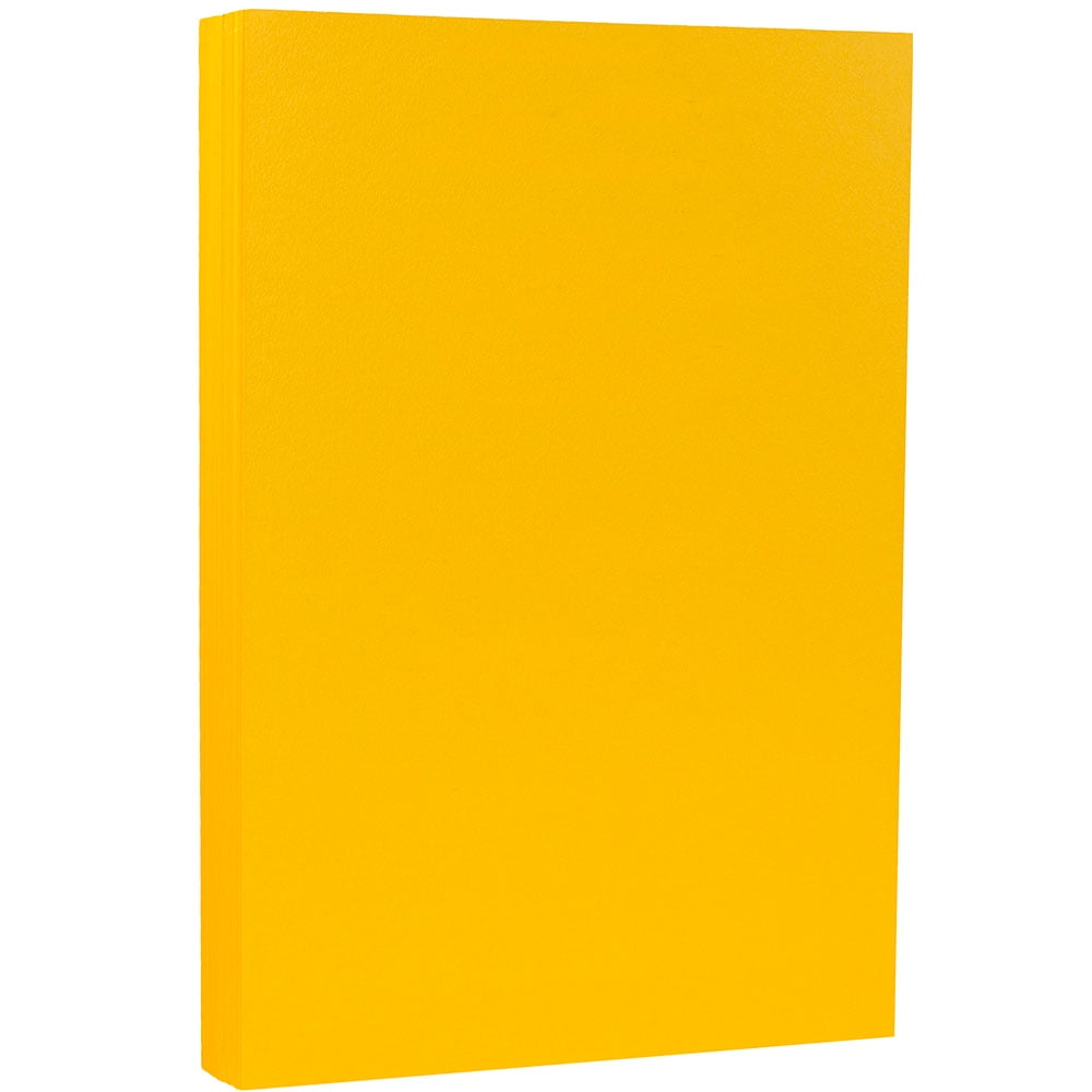 JAM Paper Matte Legal Paper, 8.5x14, 50 per Pack, 32lb Sun Yellow