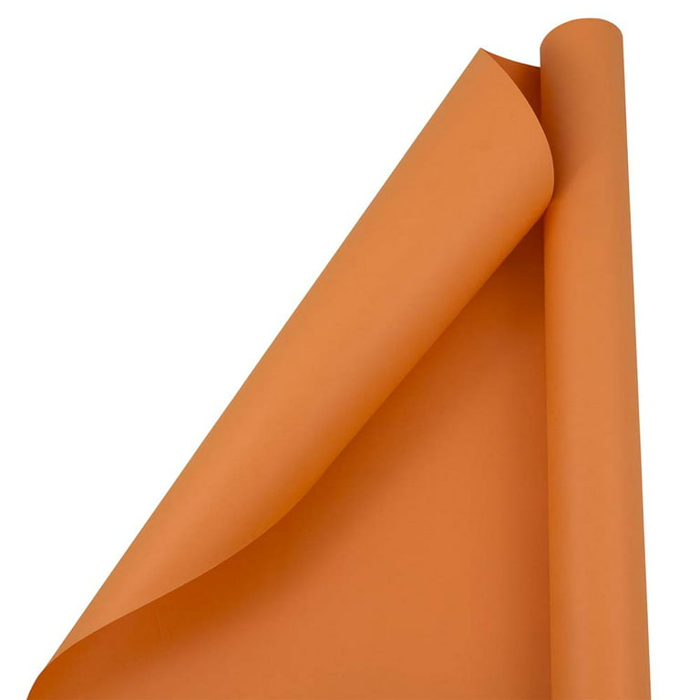JAM Paper Gift Wrap Matte Wrapping Paper 25 Sq. Ft Matte Orange Roll Sold