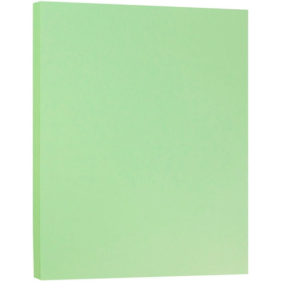 JAM Paper Matte Paper, 8.5 x 11, 28lb Mint Green, 50/Pack