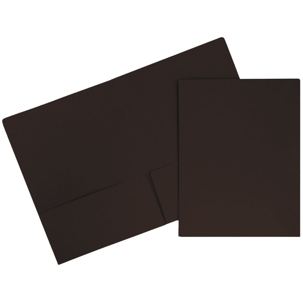 JAM Paper Matte Two Pocket Folders, Brown, 25/Pack