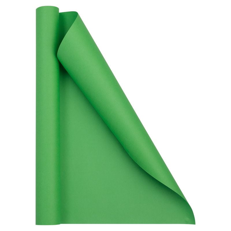 JAM Paper Matte Wrapping Paper, 26.3 Sq ft (17 in x 18 Ft), Lime Green, Roll 1 Pack