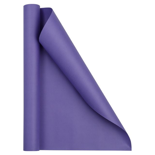 JAM Paper Matte Wrapping Paper, 26.3 Sq ft (17 in x 18 Ft), Purple, 1/Pack