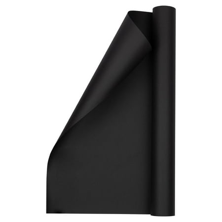 JAM Paper Matte Wrapping Paper, 26.3 Sq ft, Matte Black, Roll 1 Pack
