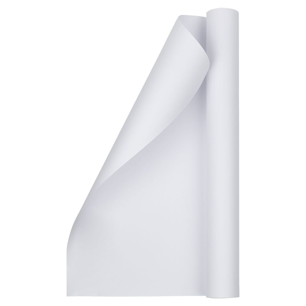 JAM Paper Matte Wrapping Paper, 26.3 Sq ft, Matte White, Roll 1 Pack