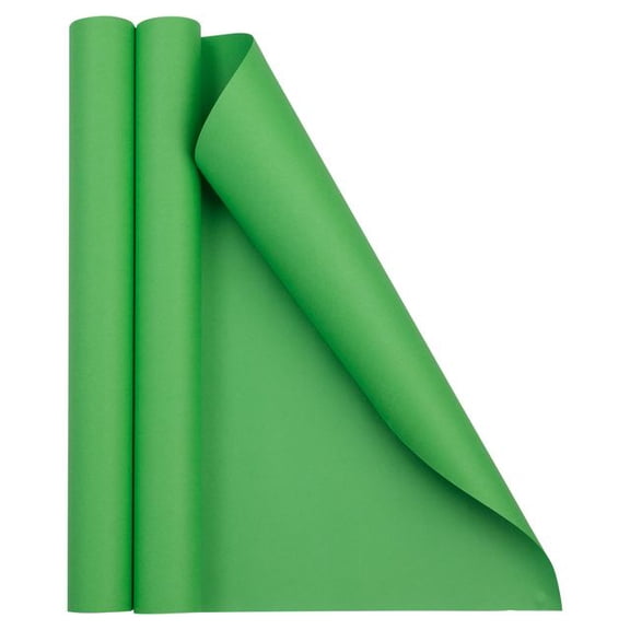 JAM Paper Matte Wrapping Paper, 52.6 Sq ft Total (17 in x 18 Ft Each), Lime Green, 2 Rolls