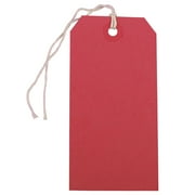 JAM Paper Medium Red Paper Gift Tags, with String 4.75 x 2.37 x 2 10 Count
