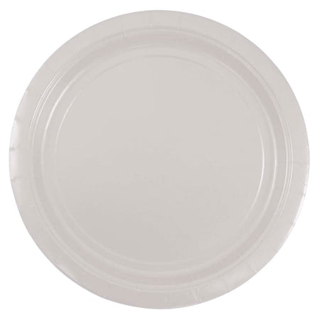 JAM Paper Medium Round Paper Plates. White, 9", 50 per Pack