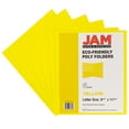 thumbnail image 1 of JAM Paper Medium Weight Plastic Presentation Folder, Yellow, 6/pack, 1 of 5