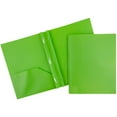 thumbnail image 1 of JAM Paper Medium Weight Plastic Presentation Folder with Clasps, Lime Green, 96/pack, 1 of 5